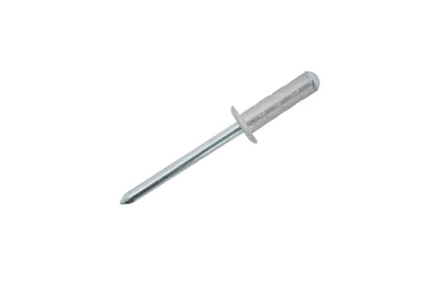 4.8 x 15 Aluminium / Steel Dome Head Multigrip Rivets Silver RAL 9006 (100pcs)