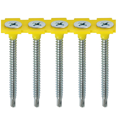 TIMCO Collated Drywall Self-Drilling Bugle Head Silver Screws - 3.5 x 40 (1000pcs)