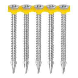 TIMCO Collated Self-Drilling Wing-Tip Steel to Timber Light Section Exterior Silver Screws  - 4.8 x 44 (1000pcs)