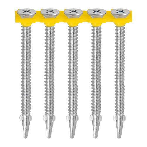 TIMCO Collated Self-Drilling Wing-Tip Steel to Timber Light Section Exterior Silver Screws  - 4.8 x 44 (1000pcs)