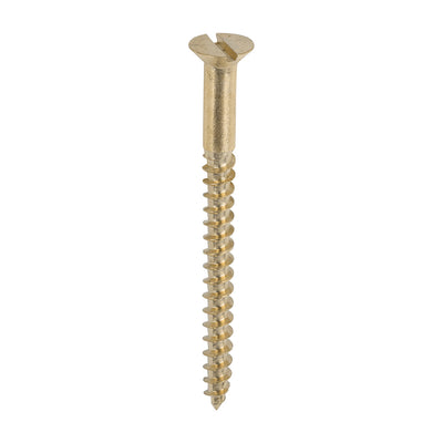 TIMCO Solid Brass Countersunk Woodscrews - 8 x 2 (200pcs)