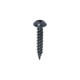 TIMCO Twin-Threaded Round Head Black Woodscrews - 10 x 1 (200pcs)