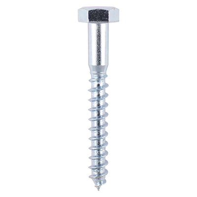 TIMCO Coach Screws Hex Head Silver - 10.0 x 160 (25pcs)