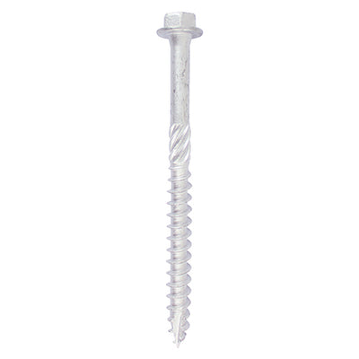 TIMCO Heavy Duty Timber Screws Hex Flange Head Exterior Silver - 10 x 80 (10pcs)