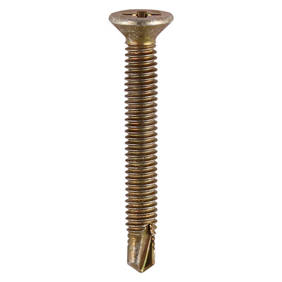 TIMCO Window Fabrication Screws Countersunk PH Metric Thread Self-Drilling Point Yellow - M4 x 38 (500pcs)