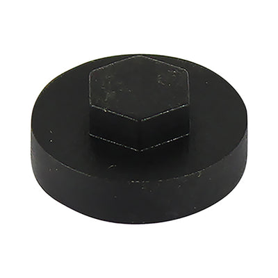 TIMCO Hex Head Cover Caps Black - 16mm (1000pcs)