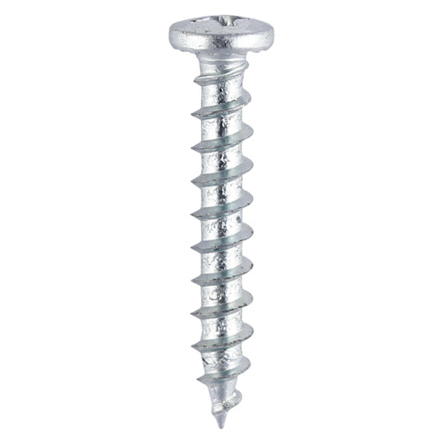 TIMCO Window Fabrication Screws Friction Stay Shallow Pan with Serrations PH Single Thread Gimlet Point Zinc - 4.8 x 25 (1000pcs)