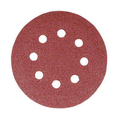 TIMCO Random Orbital Sanding Discs 60 Grit Red - 125mm (5pcs)