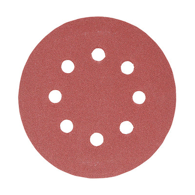 TIMCO Random Orbital Sanding Discs 180 Grit Red - 125mm (5pcs)