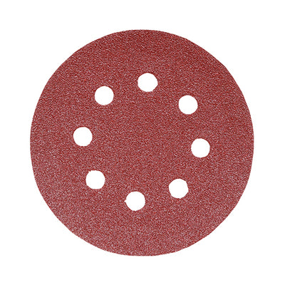 TIMCO Random Orbital Sanding Discs 120 Grit Red - 125mm (5pcs)