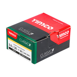 TIMCO Classic Multi-Purpose Countersunk Gold Woodscrews - 3.0 x 30 (200pcs)