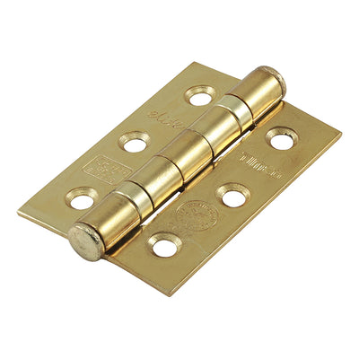 TIMCO Ball Bearing Hinges Grade 7 Steel Electro Brass - 76 x 51 x 2.2 (2pcs)