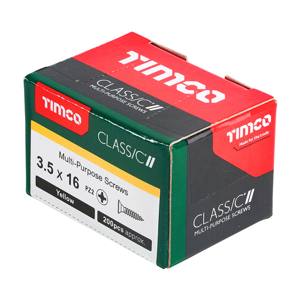 TIMCO Classic Multi-Purpose Countersunk Gold Woodscrews - 3.5 x 16 (200pcs)