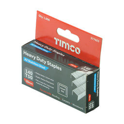 TIMCO Heavy Duty Chisel Point A2 Stainless Steel Staples  - 10mm (1000pcs)