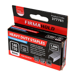TIMCO Heavy Duty Chisel Point A2 Stainless Steel Staples  - 12mm (1000pcs)