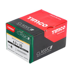 TIMCO Classic Multi-Purpose Countersunk Gold Woodscrews - 4.0 x 35 (200pcs)