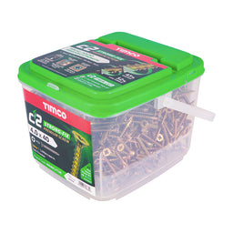 TIMCO C2 Strong-Fix Multi-Purpose Premium Countersunk Gold Woodscrews - 4.0 x 40 (1200pcs)