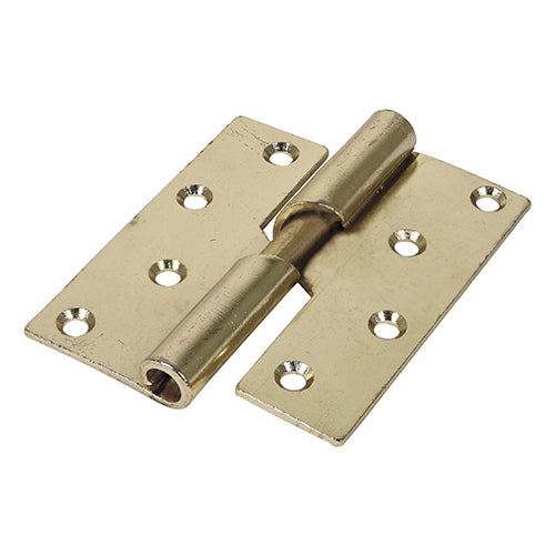 TIMCO Rising Butt Hinges Left Hand Steel Electro Brass - 100 x 86 (2pcs)
