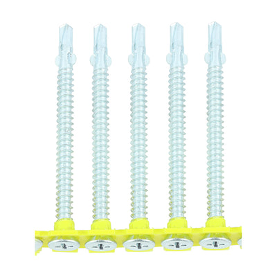 TIMCO Collated Self-Drilling Wing-Tip Steel to Timber Light Section Silver Screws  - 4.8 x 65 (500pcs)