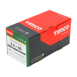 TIMCO Classic Multi-Purpose Countersunk Gold Woodscrews - 6.0 x 80 (200pcs)