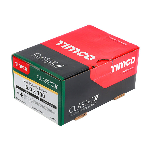 TIMCO Classic Multi-Purpose Countersunk Gold Woodscrews - 6.0 x 100 (100pcs)
