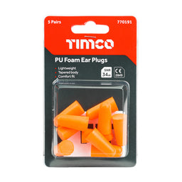 TIMCO Disposable PU Ear Plugs 5 Pairs - One Size (5pcs)