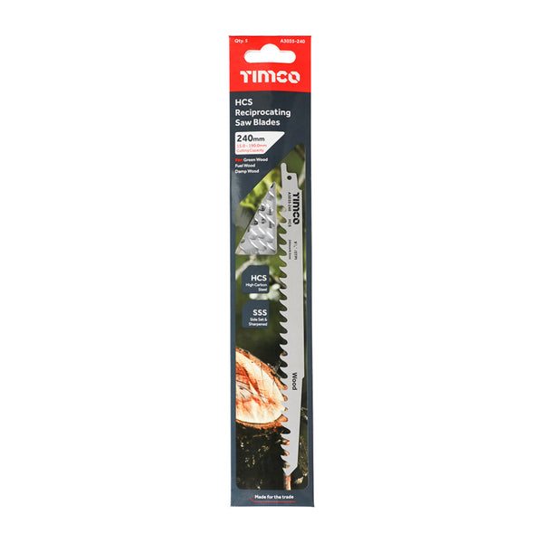 TIMCO Reciprocating Saw Blades Wood Cutting High Carbon Steel - S1542K (5pcs)