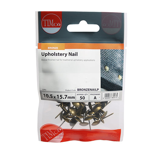 TIMCO Upholstery Nails Bronze - 10.5 x 15.7 (50pcs)