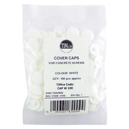 TIMCO Concrete Screw Cover Caps Light White - WHITE (100pcs)