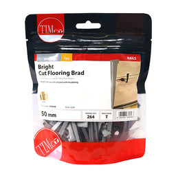 TIMCO Cut Flooring Brads Bright - 50mm (1kg)