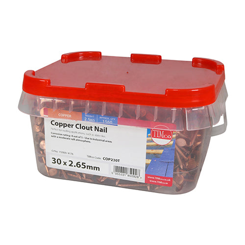 TIMCO Clout Nails Copper - 30 x 2.65 (2.5kg)