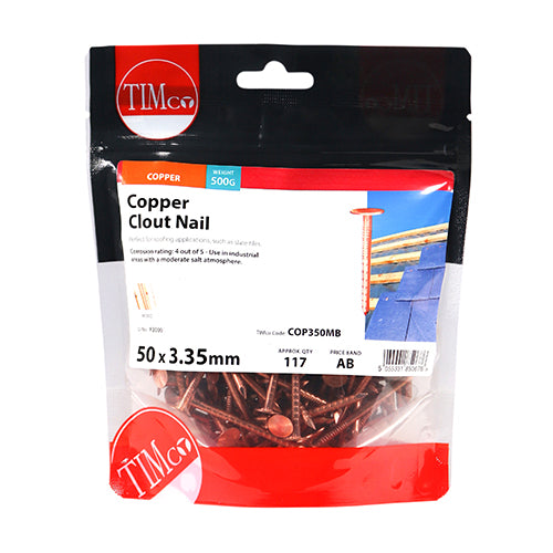 TIMCO Clout Nails Copper - 50 x 3.35 (0.5kg)