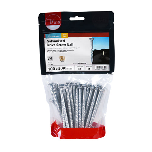 TIMCO Drive Screws Galvanised - 100 x 5.40 (1kg)