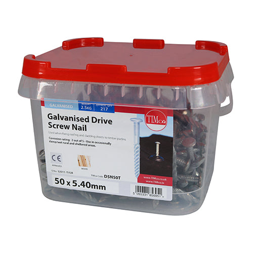 TIMCO Drive Screws Galvanised - 50 x 5.40 (2.5kg)