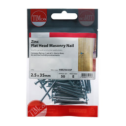 TIMCO Masonry Nails Zinc - 2.5 x 35 (50pcs)