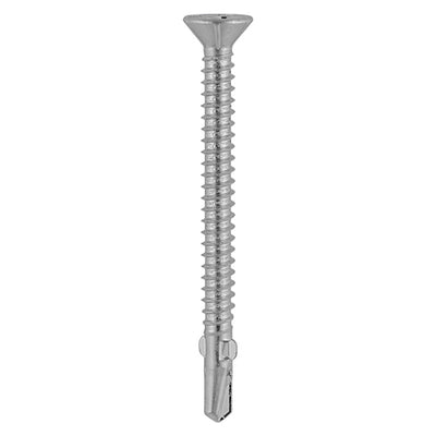 TIMCO Self-Drilling Wing-Tip Steel to Timber Light Section Exterior Silver Screws - 5.5 x 85 (100pcs)