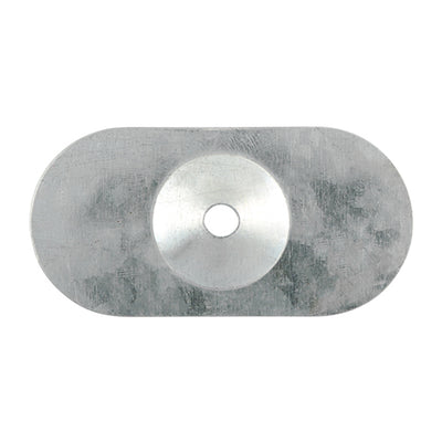 TIMCO Oval Metal Insulation Stress Plate Silver - 82 x 40 (50pcs)