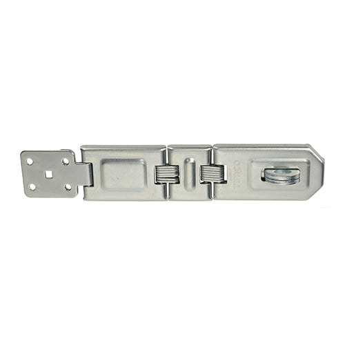TIMCO Hasp and Staple Double Hinged Silver - 200mm