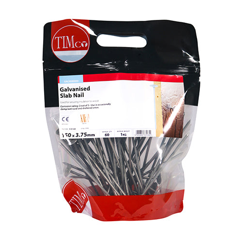 TIMCO Slab Nails Galvanised - 150 x 3.75 (1kg)