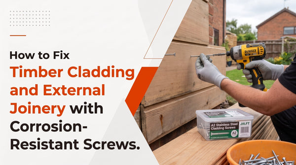How to fix timber cladding with corrosion-resistant stainless steel screws for long-lasting external joinery.