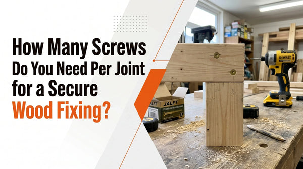 How many screws are needed per wood joint for secure wood fixing using premium wood screws