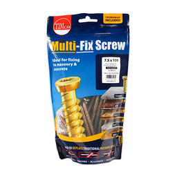 TIMCO Concrete Screws Flat Countersunk Gold - 7.5 x 50 (100pcs)