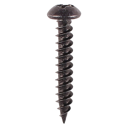 TIMCO Twin-Threaded Round Head Black Woodscrews - 6 x 1 (20pcs)