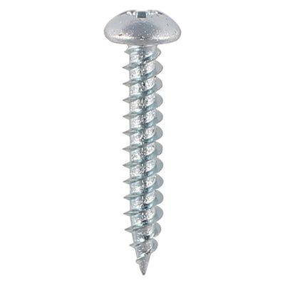 TIMCO Twin-Threaded Round Head Silver Woodscrews - 6 x 1 (200pcs)