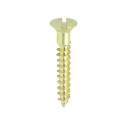 TIMCO Solid Brass Countersunk Woodscrews - 7 x 1 (200pcs)