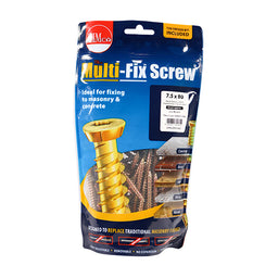 TIMCO Concrete Screws Flat Countersunk Gold - 7.5 x 80 (65pcs)