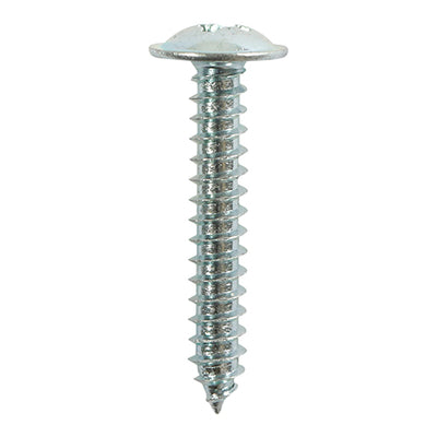 TIMCO Self-Tapping Flange Head Silver Screws - 8 x 1 (12pcs)