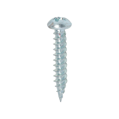 TIMCO Twin-Threaded Round Head Silver Woodscrews - 8 x 1 (200pcs)