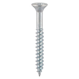 TIMCO Twin-Threaded Countersunk Silver Woodscrews - 8 x 3 (180pcs)