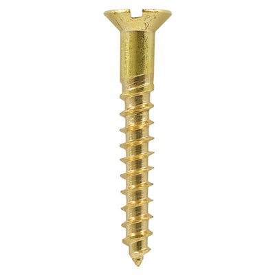 TIMCO Solid Brass Countersunk Woodscrews - 10 x 2 (100pcs)